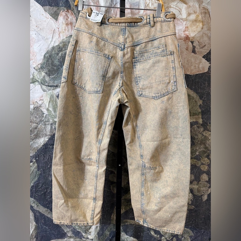 New Free People We The Free Moxie Pull-On Barrel Jeans Size 27 - Picture 6 of 7